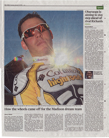 Mark Cavendish Times newspaper