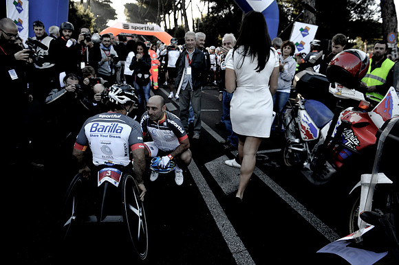 pg_Alex Zanardi and Paulo Bettini_granfondo Roma_PLG1090